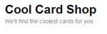 COOL CARD SHOP coupon codes